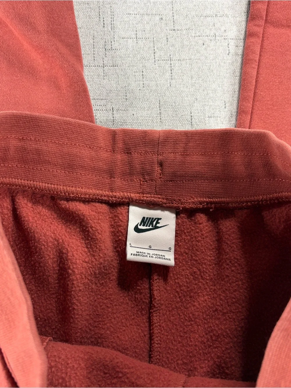 Nike Kids Rust Red Fleece Jogger Bottoms